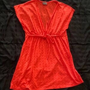 Elegant Red Swim Coverup
